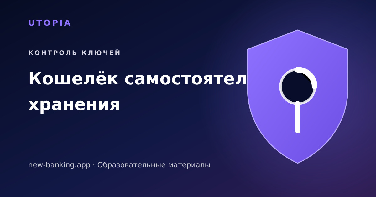 Кошелек самостоятельного хранения: контроль и ответственность — тематическая иллюстрация U-topia